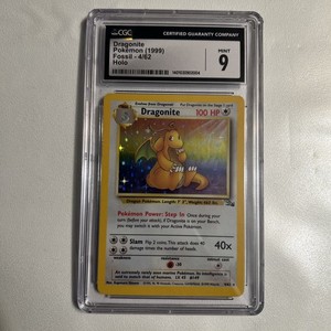 Pokemon Dragonite Fossil 1st Edition Holo Rare #4 Mint CGC 9