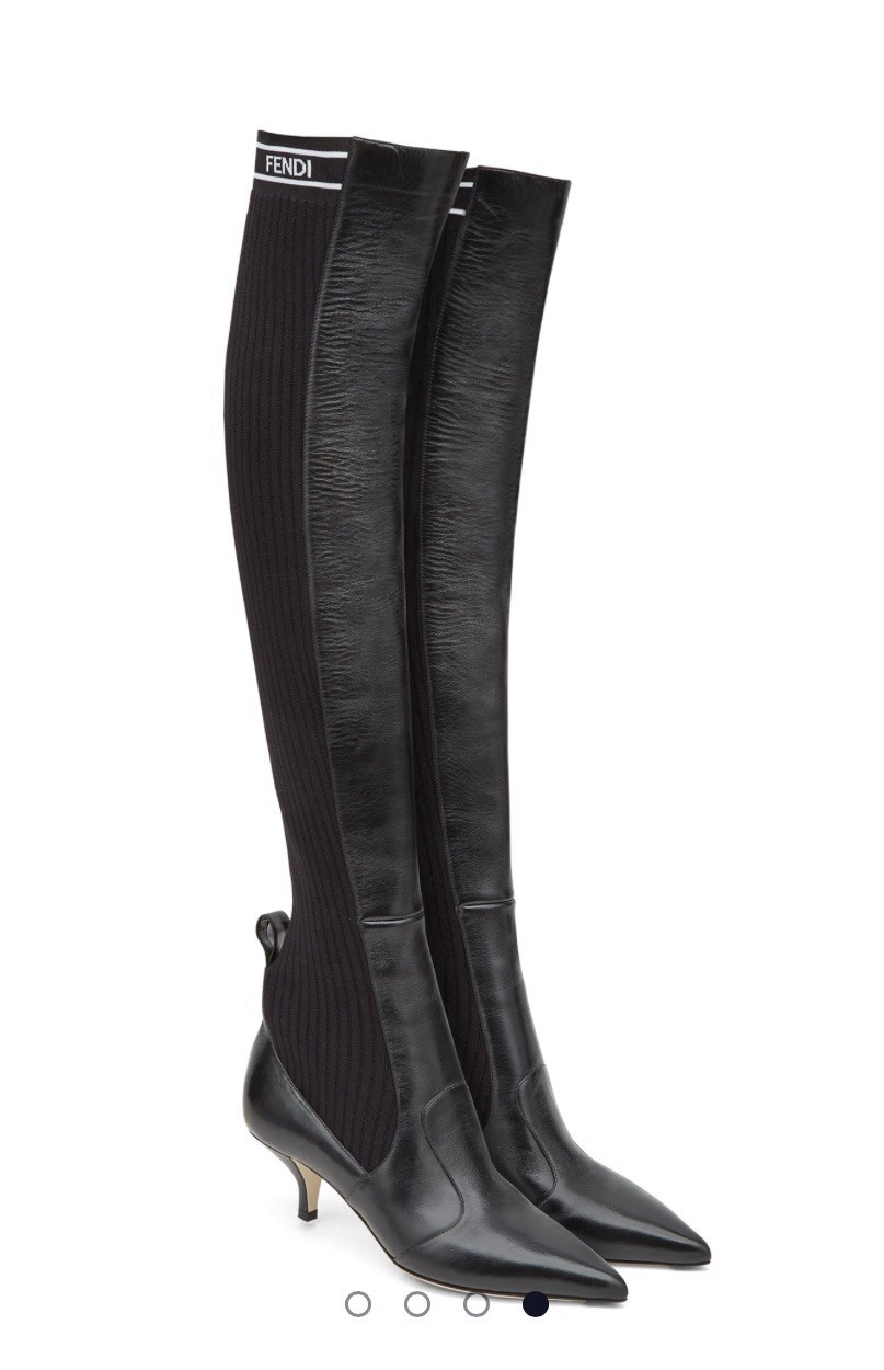 FENDI Rockoko  Stretch Leather Boots Size 38 US 8 thumbnail 7