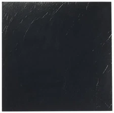 Nexus Self Adhesive 12-Inch Vinyl Floor Tiles, 20 Tiles - 12" x 12", Black