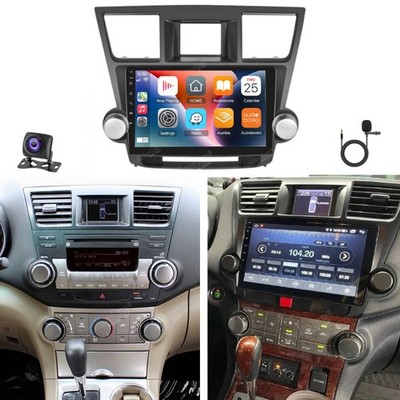 64GB Carplay Car Stereo Radio For 2008-2013 Toyota Highlander Android 15 Camera