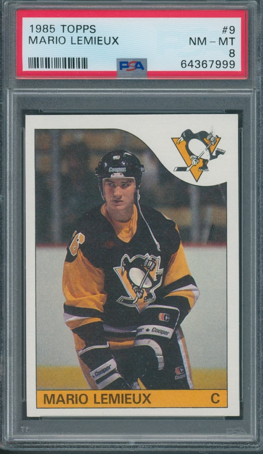 1985/86 Topps #9 Mario Lemieux PSA NM-MT 8 *7999