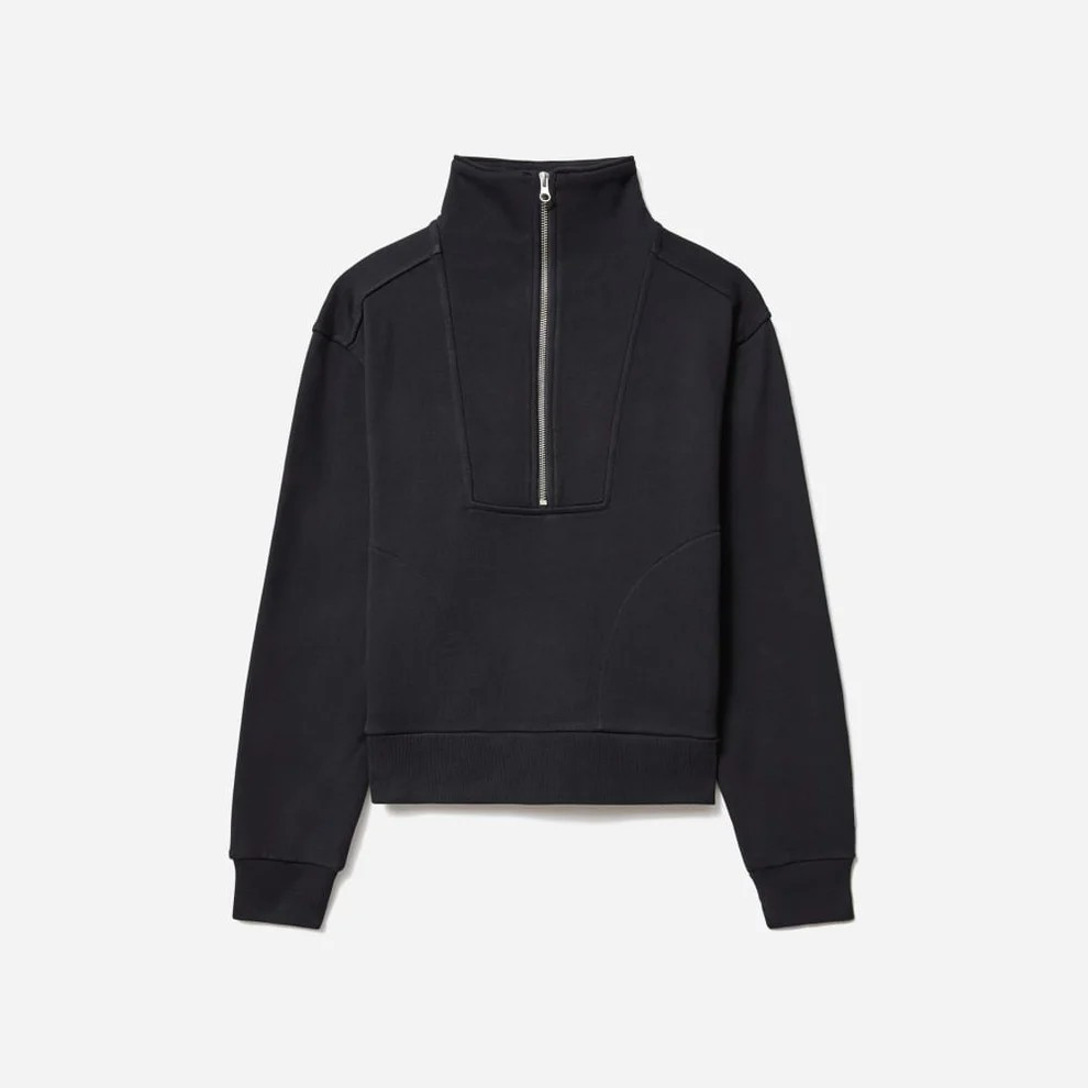 EVERLANE The Track Half Zip Pullover Medium Sweat… - image 1