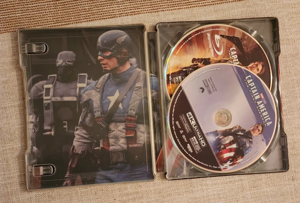 Marvel Captain America The First Avenger 4k Bluray Steelbook Foto 2 de 3