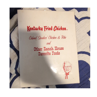 Vintage Kentucky Fried Chicken Colonel Sanders Menu Chicken & Ribs 1954