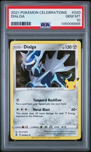 2021 POKEMON CELEBRATIONS #020 DIALGA PSA 10
