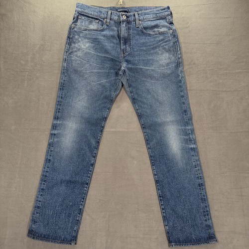 Jeans Levis Uomo 32x32 (Adatto 32x30) Blu Made & Crafted Selvedge Denim 502 Taper - Foto 2 di 24
