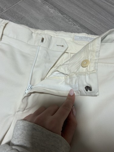 Archive 2007 PRADA White Tailored Trousers - IT 50 (UK 12/14) - 32" Waist - 第 10/16 張圖片