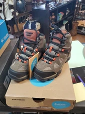 Hi-Tec Altitude Lite I WP Jr Leather WaterProof Hiking Boots Brown Orange J12