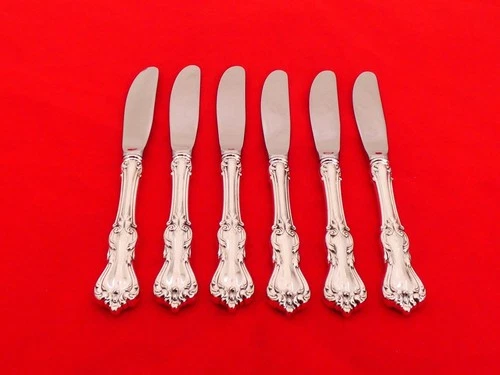 Set of 6 Reed & Barton Sterling Silver Marlborough Butter Spreaders DN-5