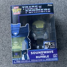 Figura Vinilo Bitty Pop Bitty Bot Transformers Soundwave con Rumble Funko Pop