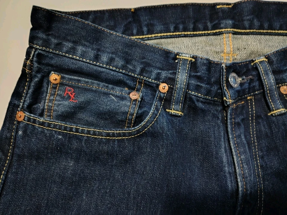 Polo Ralph Lauren Jeans Men's 31x30 Slim Fit Straight Blue Denim Dark Wash - Image 3 of 4