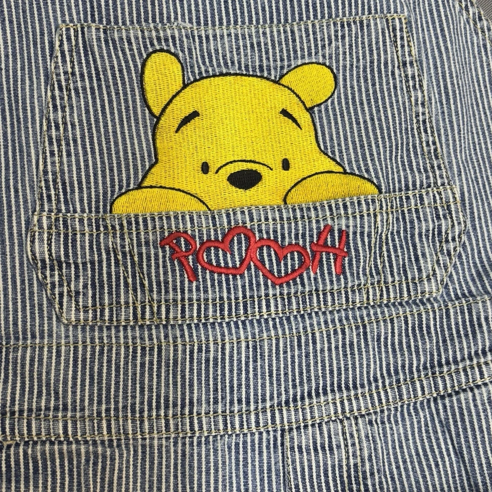 Vintage Disney Winnie The Pooh Girls Overalls P❤️❤️H Hearts SZ 16 Embroidered - Image 4 of 4