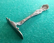 Antique Patent June 6, 1903 Silver Plate Baby Food Pusher, 1835 R. Wallace,  4"