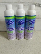 3 Bottles EUROFLEX 24 Clean Blast Steam Activator Disinfects 8oz Each - Sealed