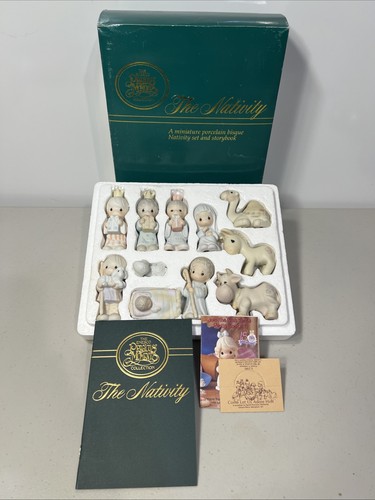 Enesco Precious Moments Nativity Set #E2395 11 Piece Set Vintage 1982 New In Box
