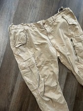 Polo Ralph Lauren EUC brown cotton heavy 9 pocket military cargo pants 32 32