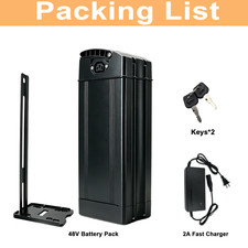 48V 10Ah 13Ah 20Ah Folding Lithium Battery with 30A BMS for 100W-2000W Motor