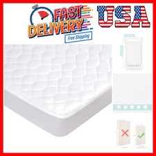 Waterproof Fitted Mini Crib Mattress Protector 38" x 24" - Quilted, Noiseless...
