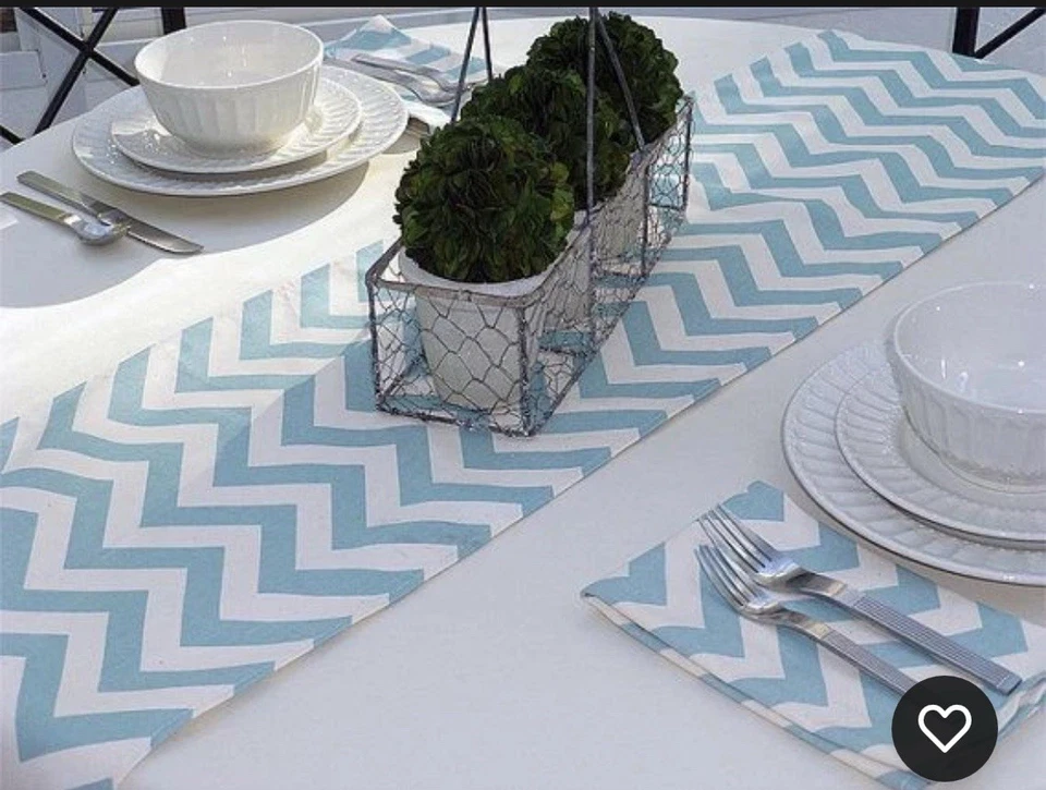 Набор из 10 дорожек для стола из полиэстера Chevron 13x108 - Изображение 3 из 3