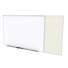 Pemberly Row Vinyl 4' x 8' Bulletin  Magnetic Whiteboard in Ivory