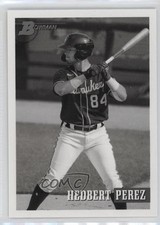 2021 Bowman Heritage Prospects Black & White Hedbert Perez #212 sb7