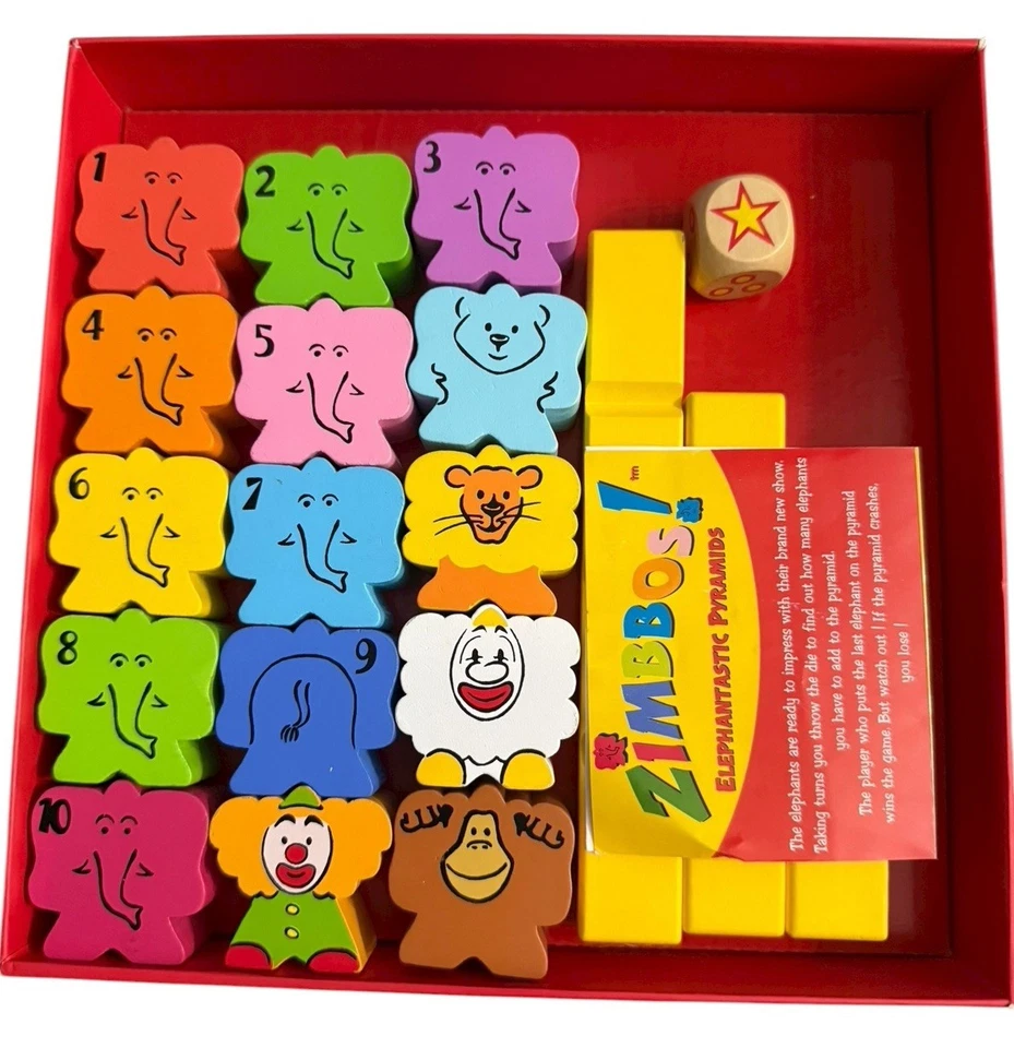 Blue Orange Games ZIMBBOS Elephantastic Pyramids Complete Wooden Strategy F6 - Image 3 of 4