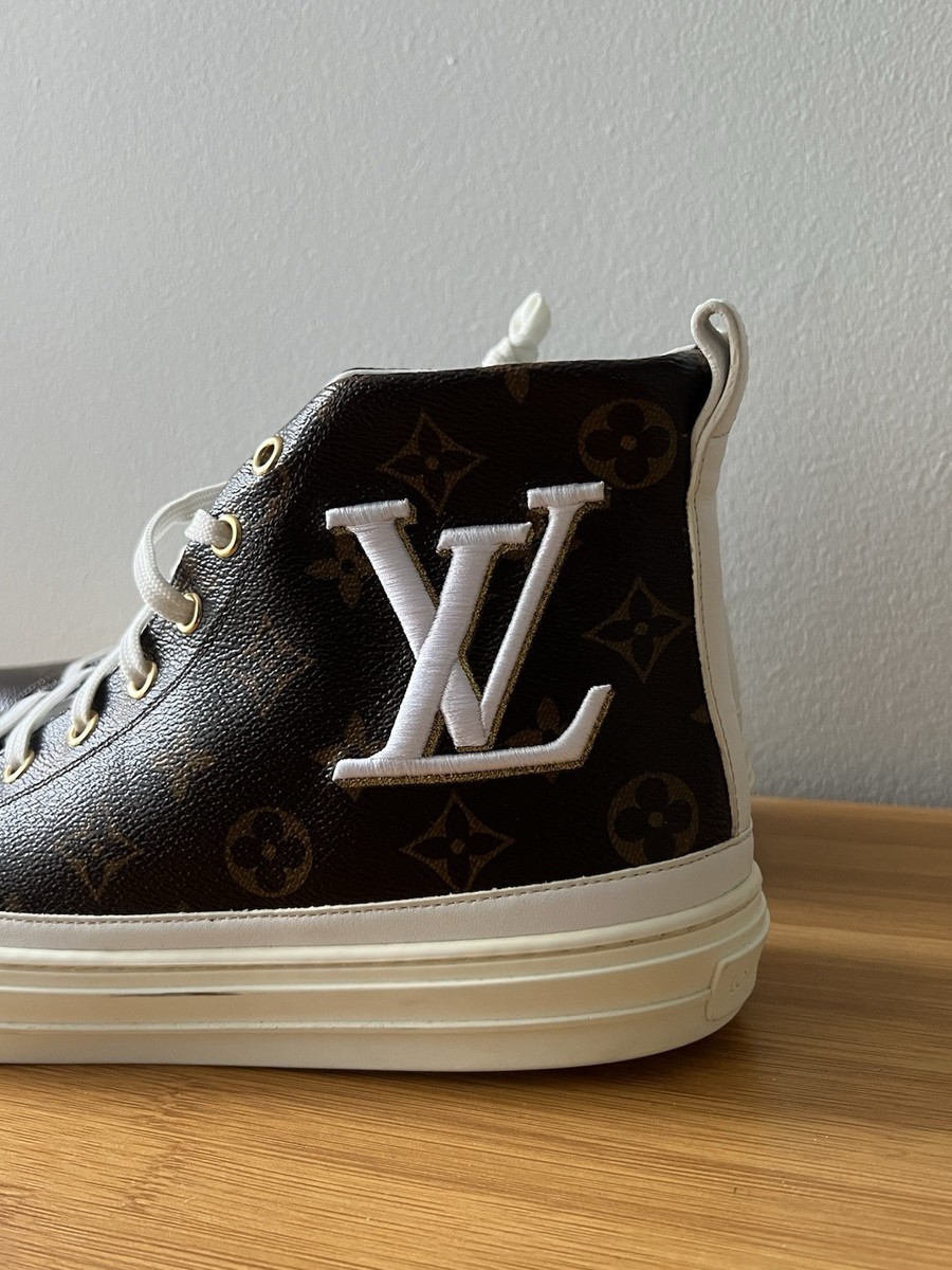 Louis Vuitton Stellar Sneaker High Top Brown Monogram Canvas New