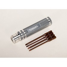 Turnigy 4-in-1 Flat & Phillips Screwdriver Set, Lightweight Handle, 2 Tips, Used