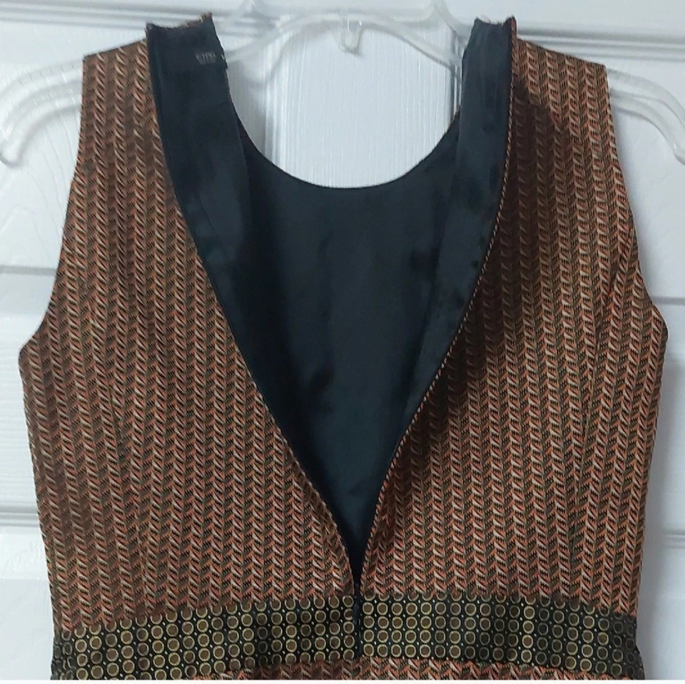ETRO Runway Jaquard Top Size 40 Sleeveless Fall Colors - Image 4 of 4