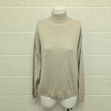 Marc Allan Plus 100% Cashmere Jumper High Neck Beige Chest 46 / UK 18