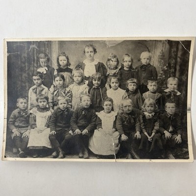 Antique Manchester CT Class Photo Odd Creepy Children Spooky Old Haunted Ghostly