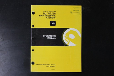 #ad John Deere 310 320 Hot Water Pressure Washer Operator#x27;s Manual OM TY21564 E9 $29.99
