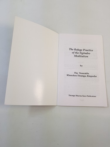 A Guide to the Ngondro Refuge Practise Khenchen Thrangu Rinpoche 1993 Paperback - Imagen 3 de 6
