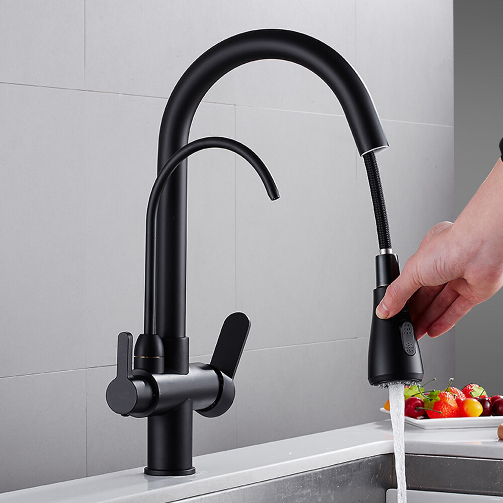 Edelstahl Wasserhahn Schwarz – Für Küche & Bad, Einfache Montage