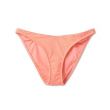 Juniors' Sustainably Made Ribbed V Front Cheeky Bikini Bottom, Xhilaration, Sz S