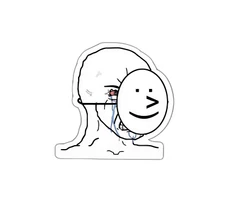 Raging Meme Sticker Decal mask