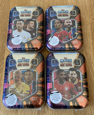 Topps Match Attax Champions League 2020/2021 - alle 4 Mini Tin Boxen - NEU & OVP