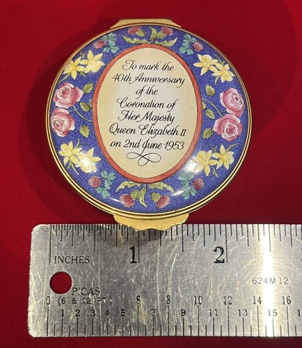 Halcyon Days 40th Anniversary Queen Elizabeth Ltd Ed Trinket Box - Picture 8 of 8