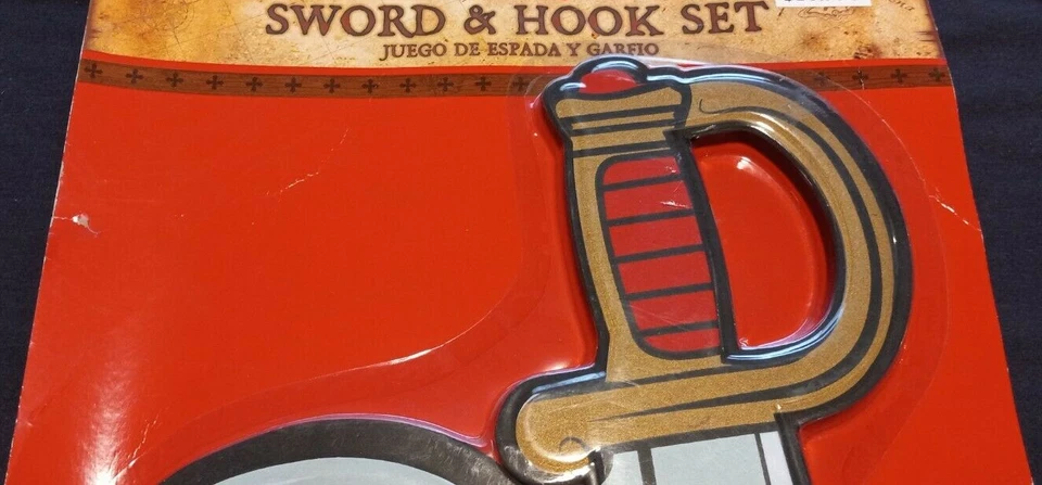 Extra Large Pirate Sword & Hook Set roleplay age 8+ by AMSCAN, Pirate Accessory - Image 4 of 4