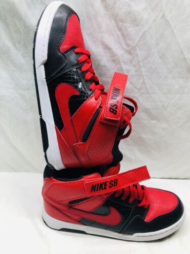 Nike SB Morgan Mid 2 Jr Boys Skate Shoes 645025-662 Size 7Y Red Black
