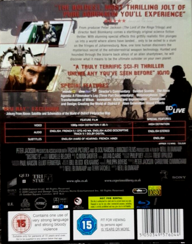 District 9 (Blu-Ray-2009, 1-Disc) "Exploiting The Aliens' Superior Technology". - Picture 2 of 6