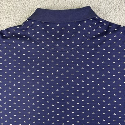 Polo Golf Ralph Lauren Shirt Mens Large Navy Blue Geometric