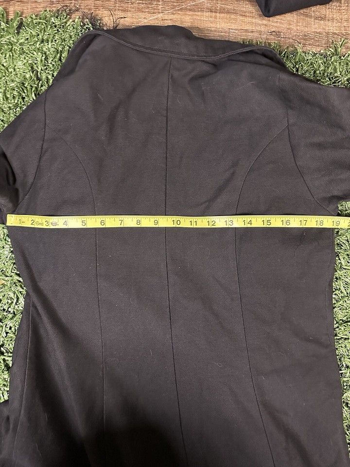 Red Balls on Fire Black Denim Trench Coat USA Goth Matrix Punk Adult