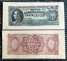 Ecuador 1 Sucre 1886 – 1894 PS172 Banknote World Paper Money UNC Currency
