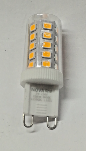 LAMPADA A LED CERAMICA + PC 'G9' LUCE CALDA 3000K 3 W 350 lumen (30W) - Foto 5 di 8