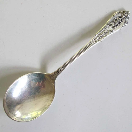 WALLACE Sterling Silver ROSE POINT Pattern SOUP SPOON - NO MONO