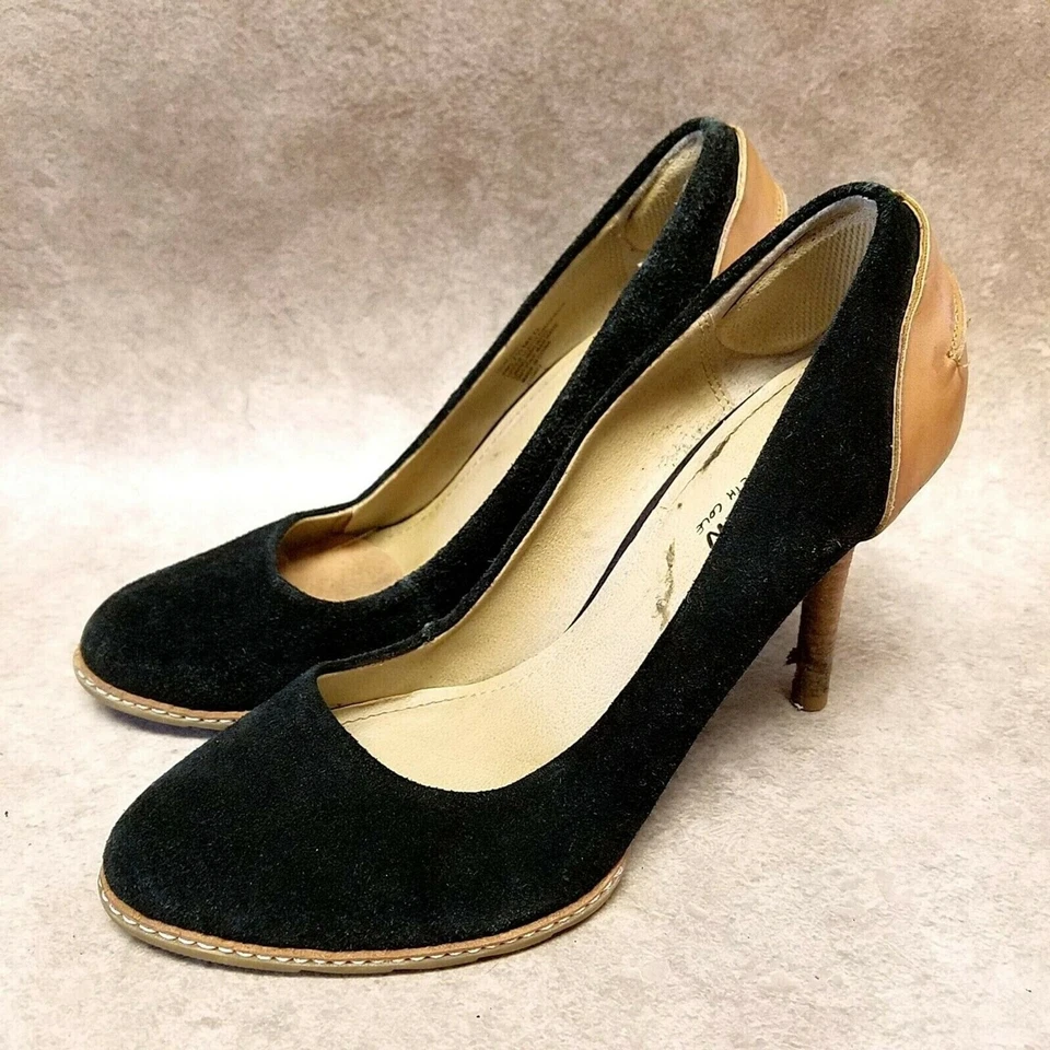 Zapatos de tacón Kenneth Cole Reaction para mujer talla 7,5 negros sin cordones de 4" Foto 3 de 4