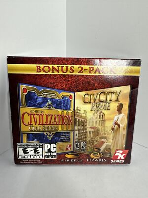 Sid Meier's Civilization III 3 Gold & CivCity Rome Pc New Vista XP Best Strategy