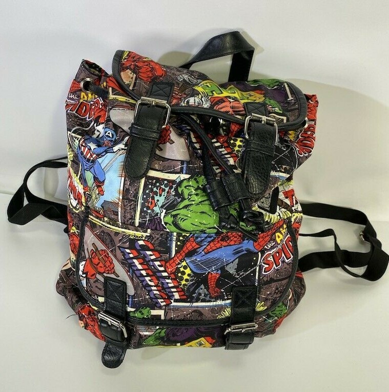 Marvel Comic Book Backpack Drawstring Rucksack Av… - image 1