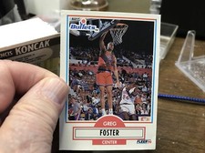 1990-91 Fleer Update Washington Bullets Basketball Card #U99 Greg Foster Rookie